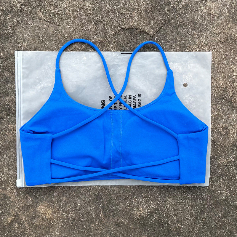 New Womens Shock-resistant, Quick-drying Sports Bra And Workout Top