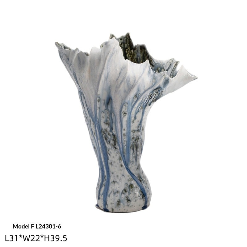 Handmade Ceramic Vase Home Showroom Desktop Ceramic Flower Arrangement Decorative Ornaments