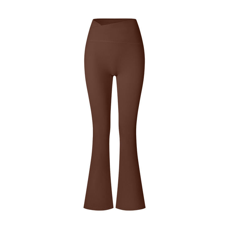 Women's Brushed Texture High Waist Cross Shaping Yoga Pants