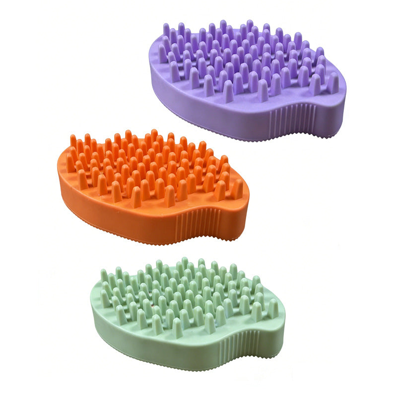 Pet Bath Brush Double-Sided Massage Brush Deshedding Brush