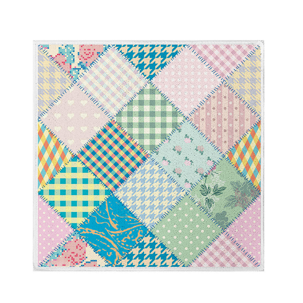 Printed Microfiber Kitchen Cleaning Cloth Small Square Towel