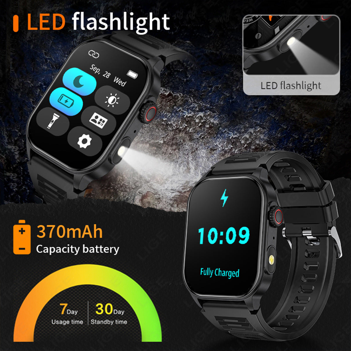 Smart Bluetooth Sports Heart Rate Blood Pressure Health Monitoring Watch