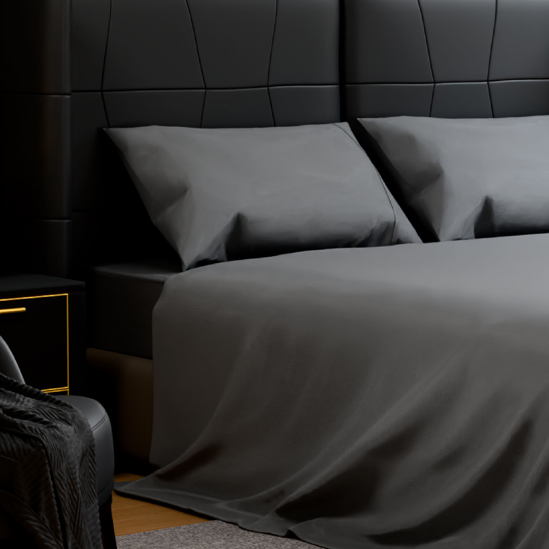 Bedding Queen Bed Sheets Set - 4 Piece Bedding - Brushed Microfiber - Shrinkage And Fade Resistant - Easy Care -Queen, Grey