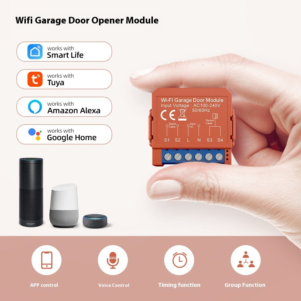 Graffiti Smart WiFi Garage Door Module Timing Garage Turning Plate Rolling Door Smart Breaker