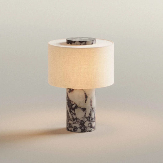 Portable Luxury Stone Atmosphere Charging Table Lamp For Bedroom And Study Room