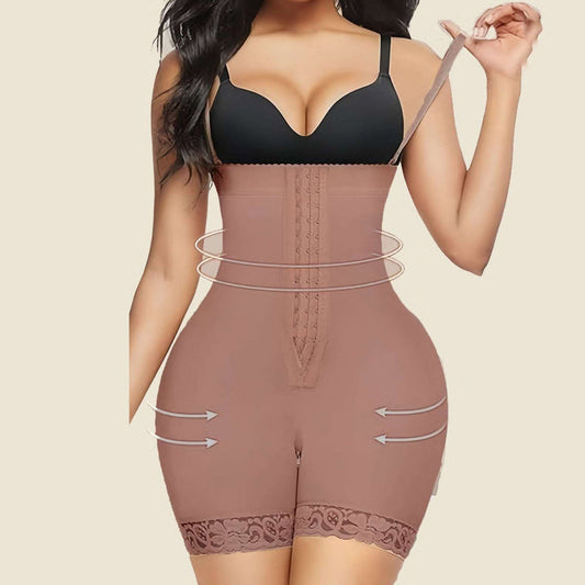 One-piece Shapewear Zip-and-button Body Shaper