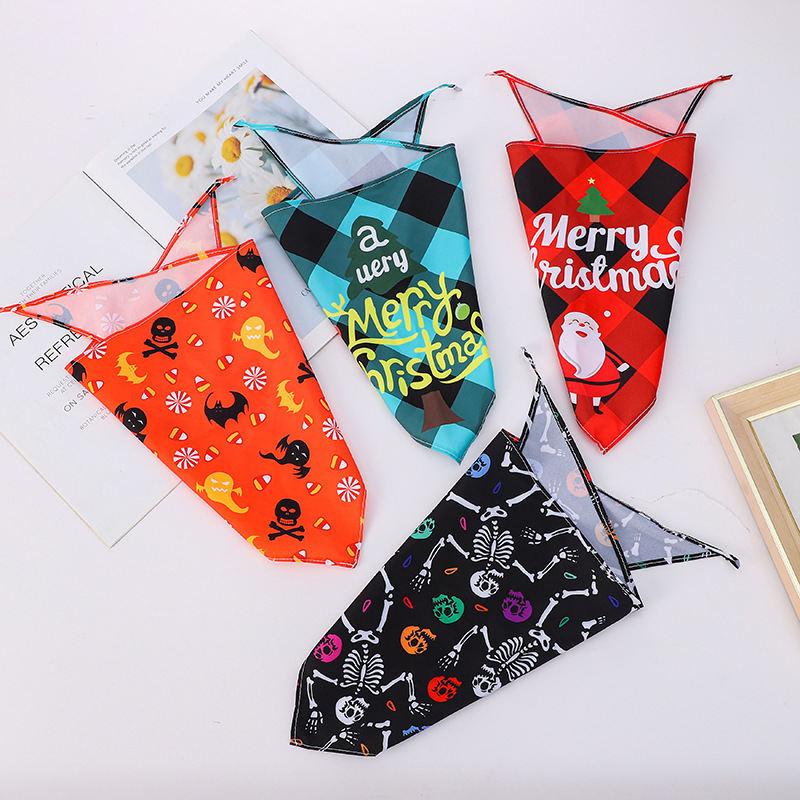Halloween Dogs And Cats Pet Print Scarf