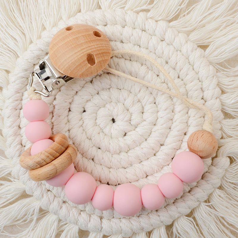 Baby Supplies Creative Baby Silicone Beads Teething Chewable Pacifier Chain Anti-Lost Strap