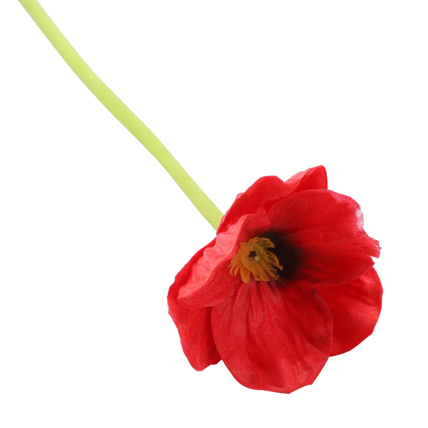Red Artificial Flower PU Material Decorative Flower For Wedding Home Living Room Kitchen 12.5 Inch