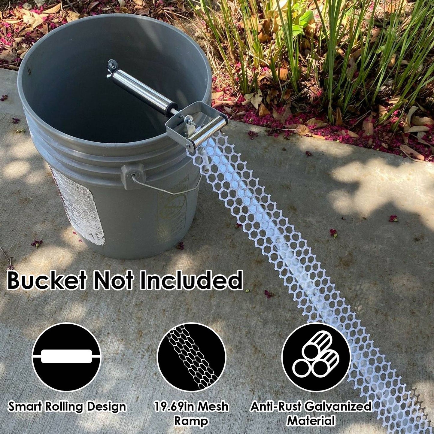 Rolling Mouse Trap With 19.69in Mesh Ramp, Humane Galvanized Metal Rat Trap, Reusable Catch Multiple Mice, Easy To Clean For Home Garage Warehouse Basement