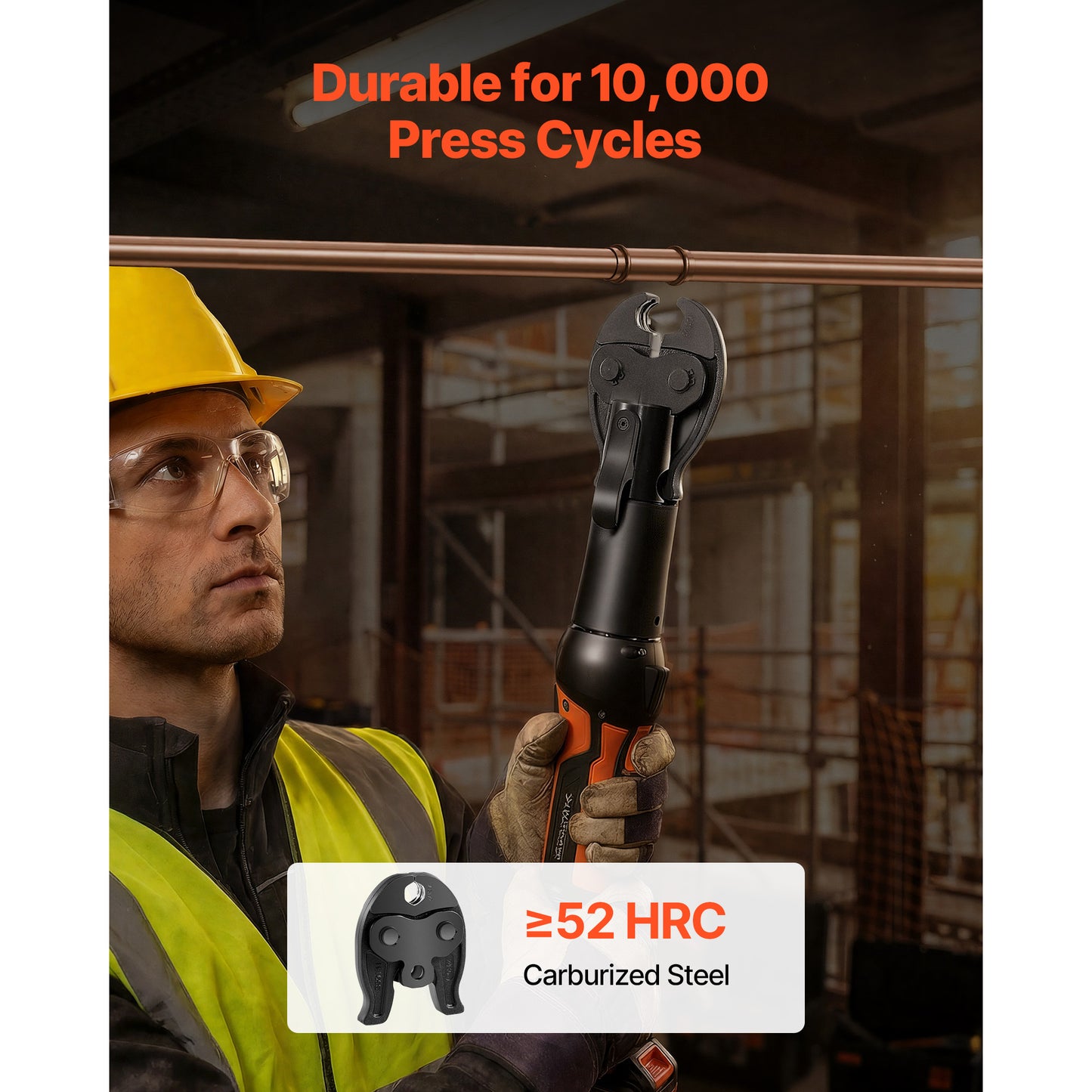 ProPress Jaws For Compact Series Press Tools, 3PCS Pressing Jaws 1 2 , 3 4  1  For ProPress Copper Pipes Connections, Compatible With 24KN Press Tools - Includes Carrying Case