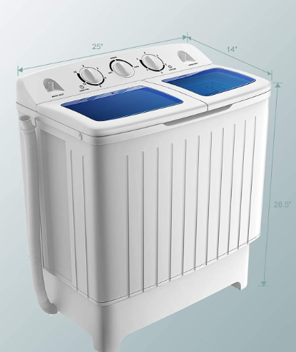 20 Lbs Compact Twin Tub Washing Machine For Home Use
