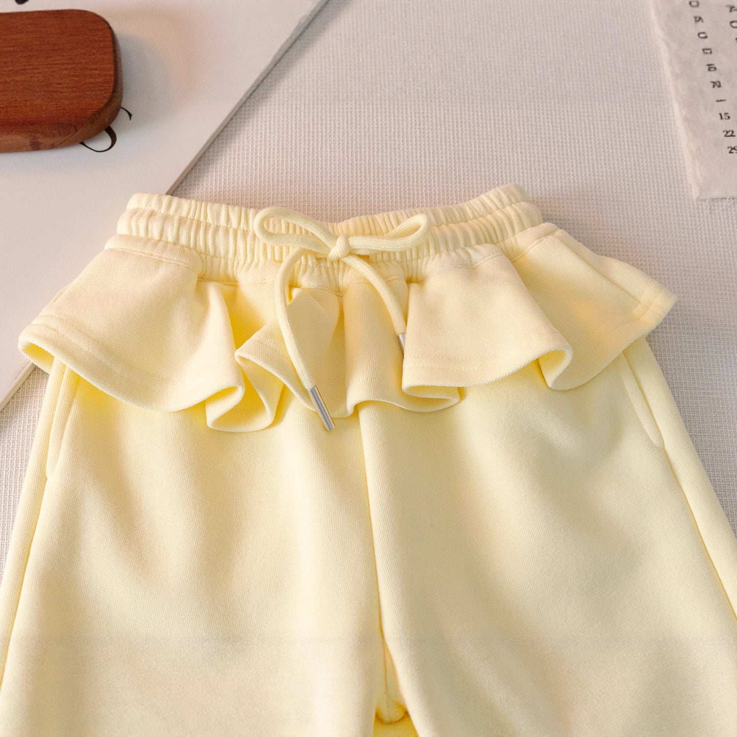 Korean-style Fashionable Top And Pants Set For Girls