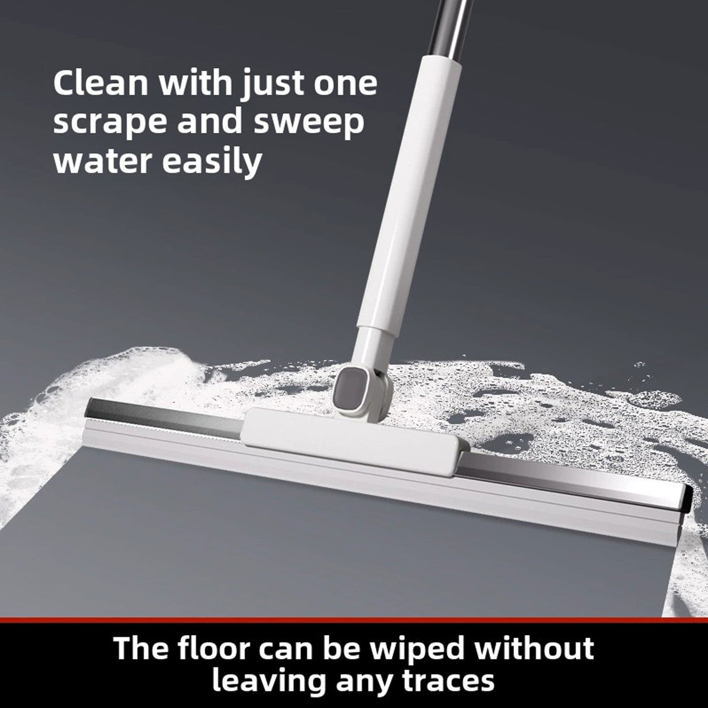 Broom Folding Dustpan Set Combination Household Broom Wiper Blade Hair Sweeping-124cm-D Gray. 6-section Pole