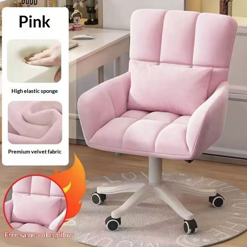 Elevating And Swiveling Makeup Chair With Backrest For The Bedroom