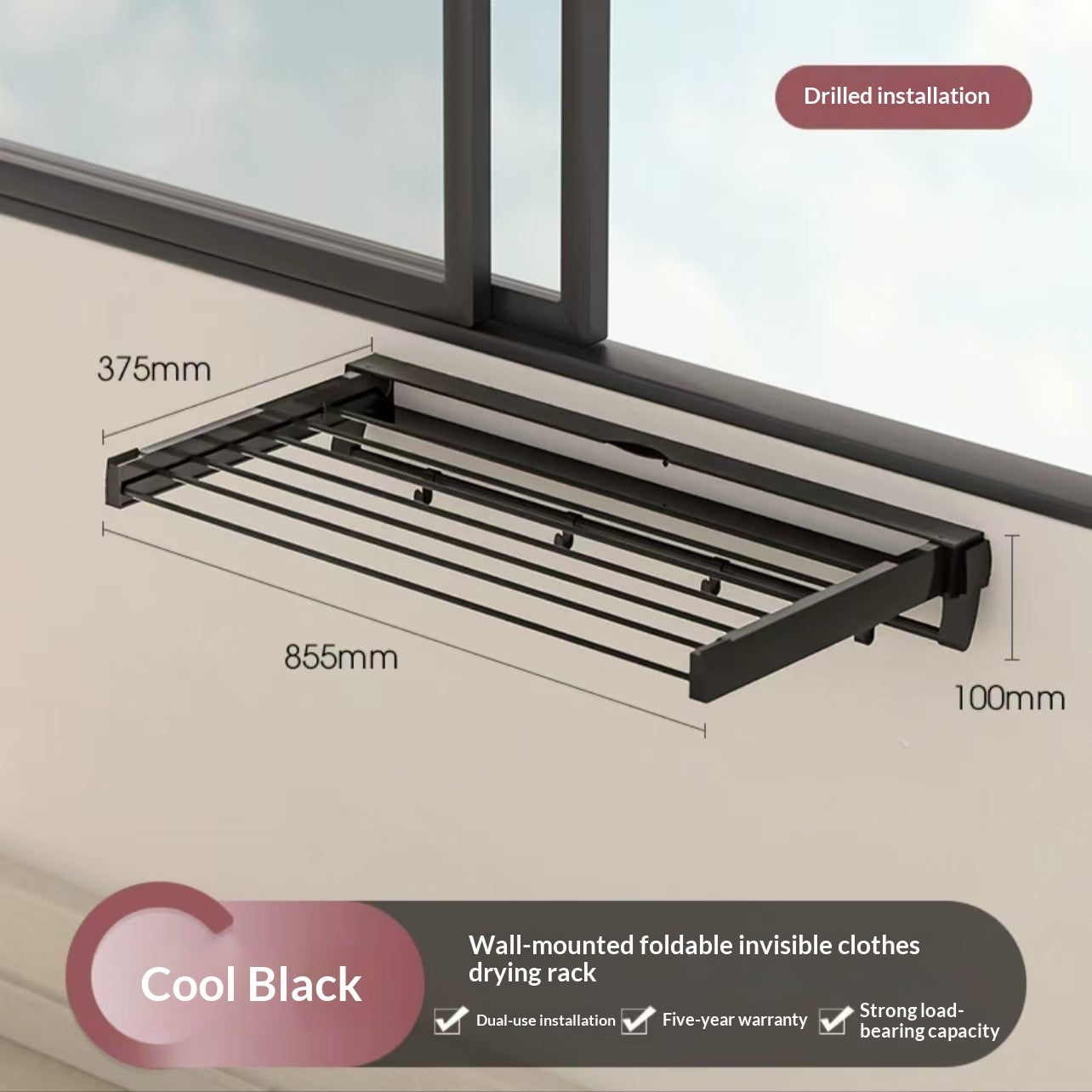 Bedroom Bathroom Home Balcony Folding Clothes Rack