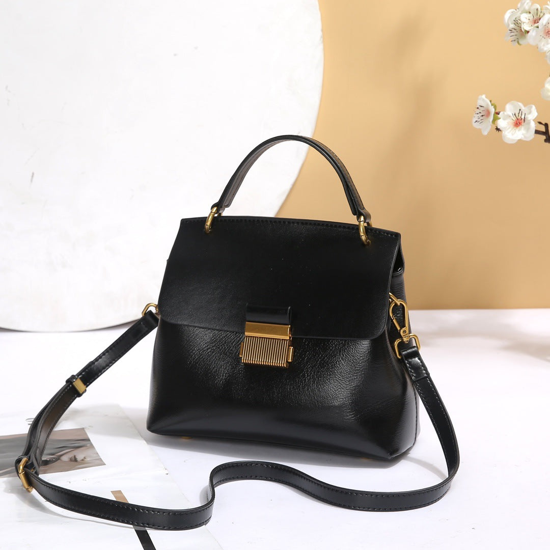 Badi Leather Women's Bag, Made Of Top-layer Cowhide, Premium Feel, Tote And Shoulder Bag, Genuine Leather With Large Capacity, Perfect For Commuting And Crossbody Use