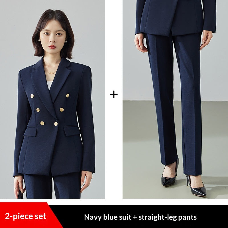 Womens Office Style Fitted-waist Casual Set