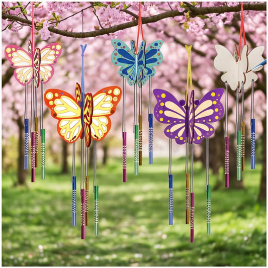 54-Piece Craft Set, Butterfly Craft Kit With Feathers, Wire, Glitter, And Accessories For Creative Projects—Party Supplies Set