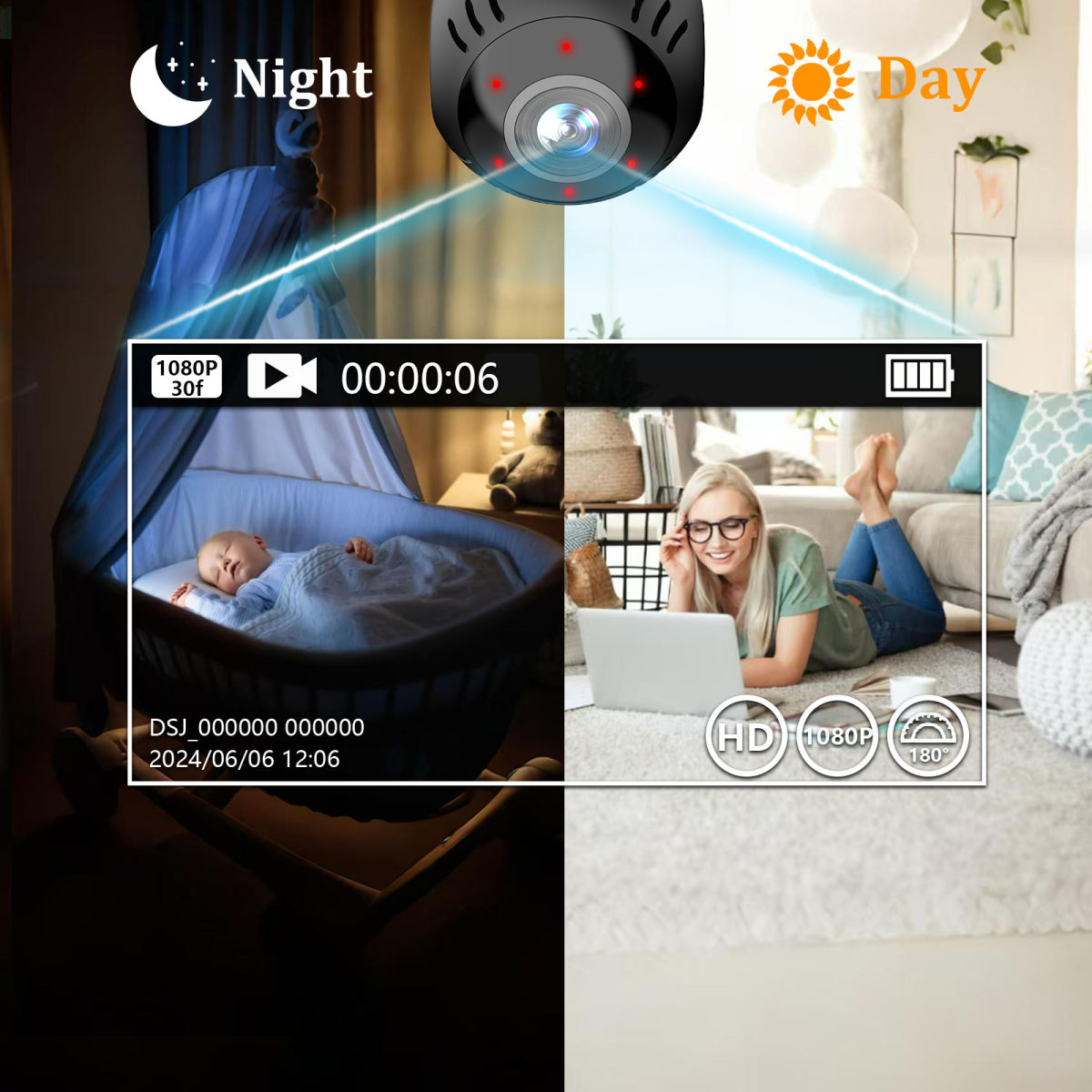 Panoramic HD Quality Wi Fi Remote Smart Real Time Playback Video Surveillance Camera