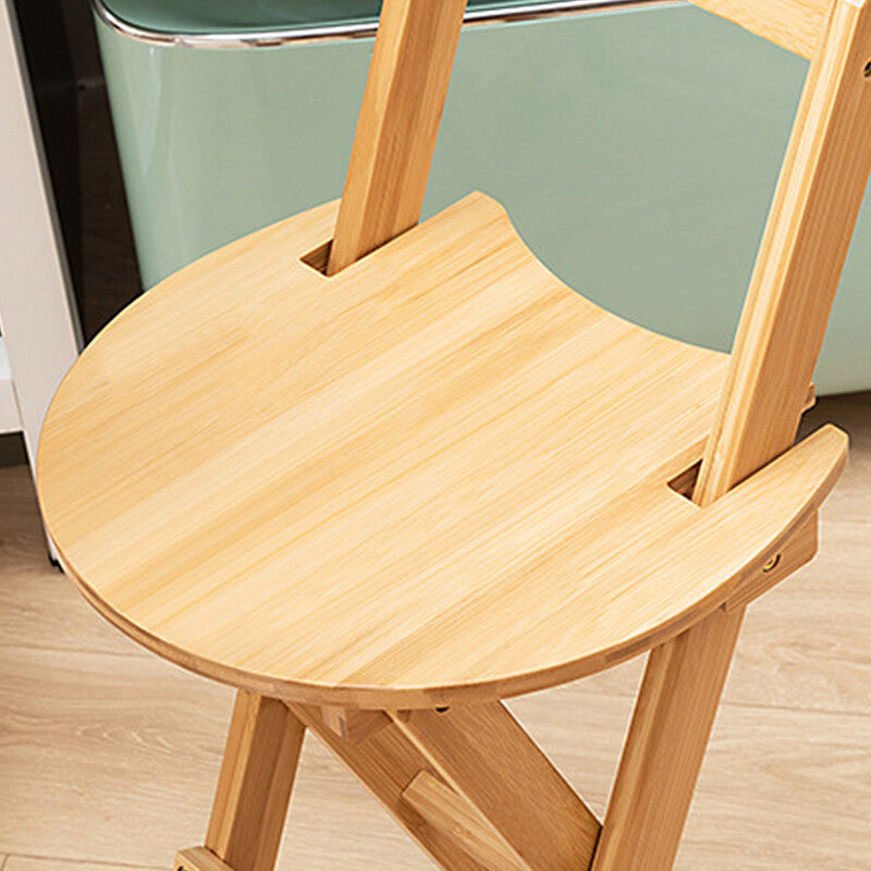 Bamboo Bar Stools Kitchen Breakfast Bar Seat Barstool Foldable Dining Chair