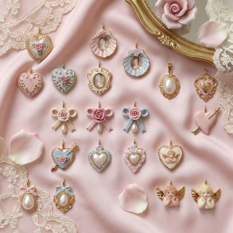 Loving-heart Pendant Shell And Boweveryday Accessories