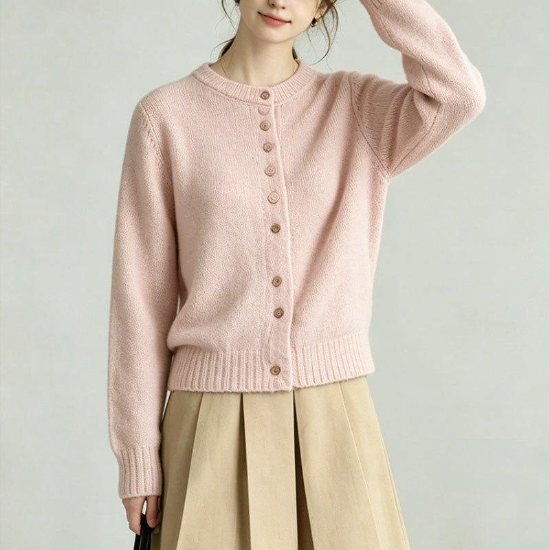 Korean-style Versatile Loose-fitting Crew-neck Long-sleeve Sweater