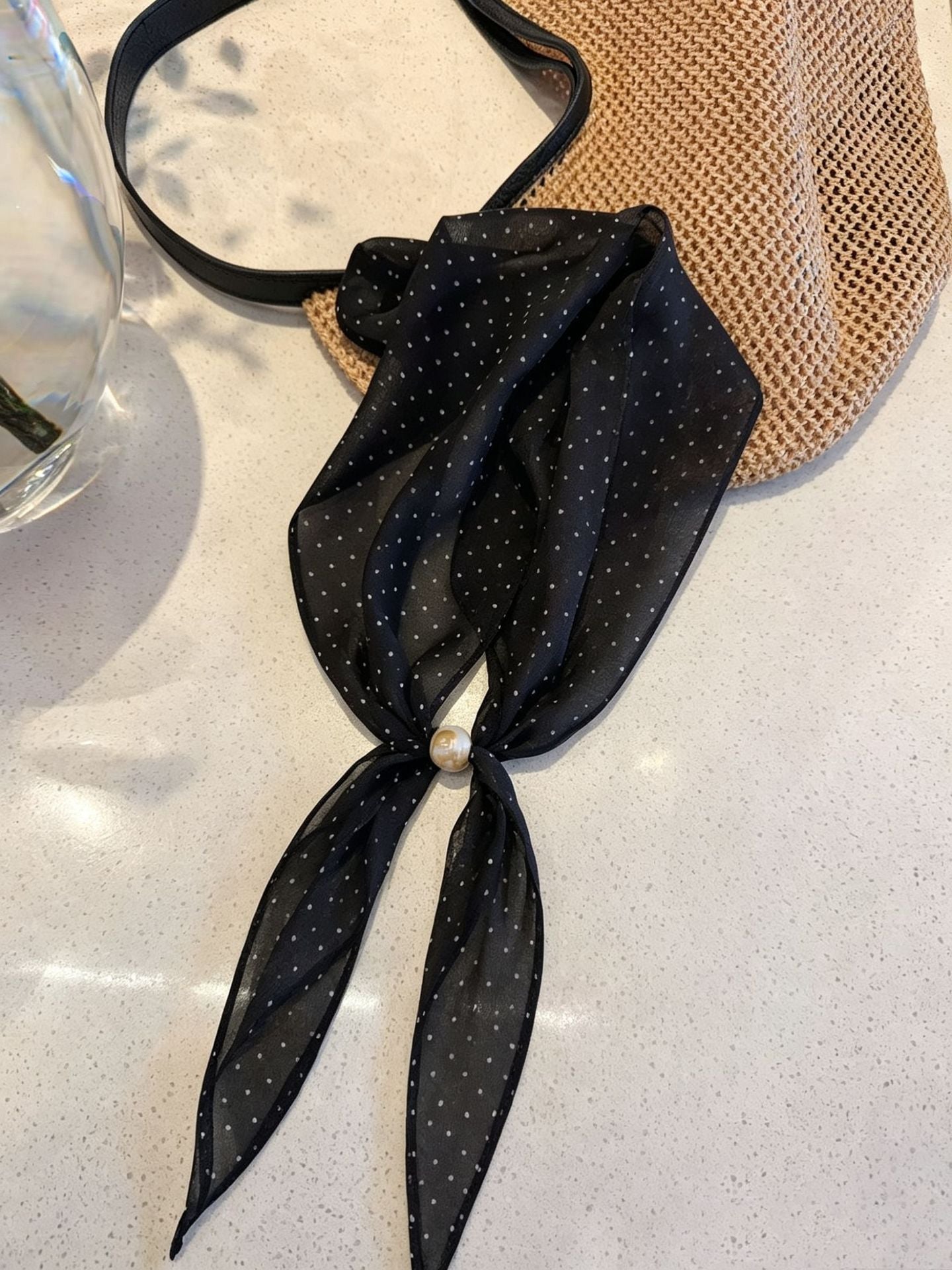 Korean-style Retro Floral Silk Scarf For Women