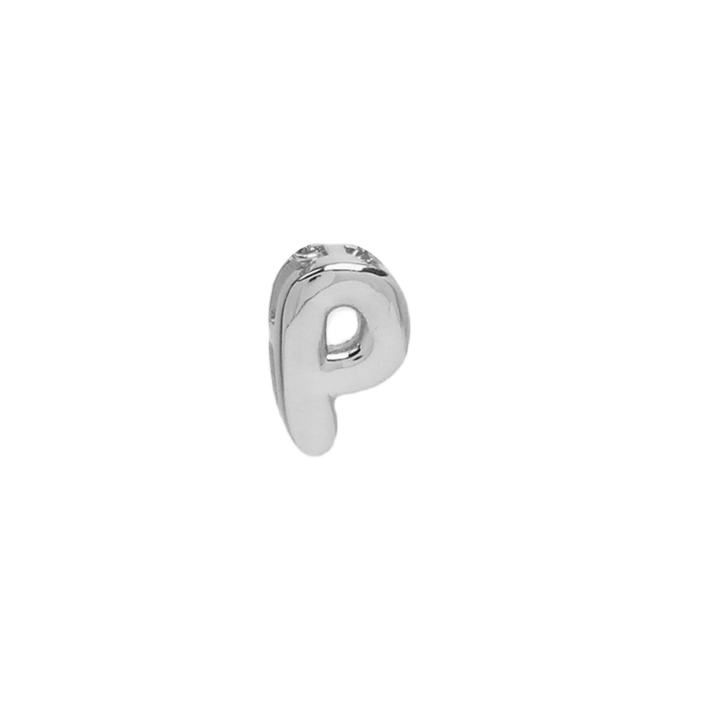 18k Brass Smooth Surface Bubble DIY Combination Name Bracelet Letter Accessories