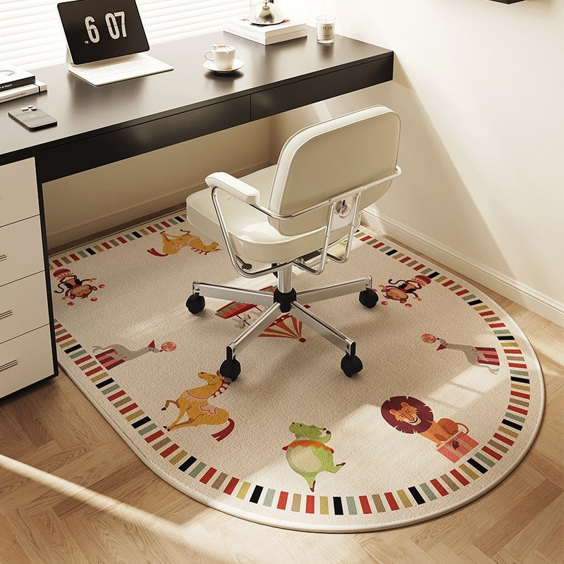 Anti-slip Home Curved Rug For Computer Chairs