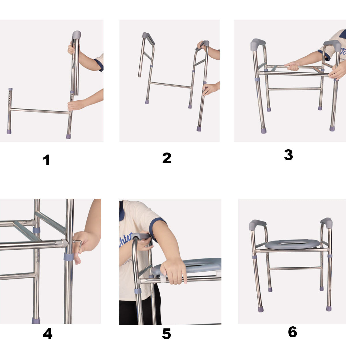 Raised Toilet Seat Frame Aluminium Alloy Riser For Elderly Rehabilitation GIFT