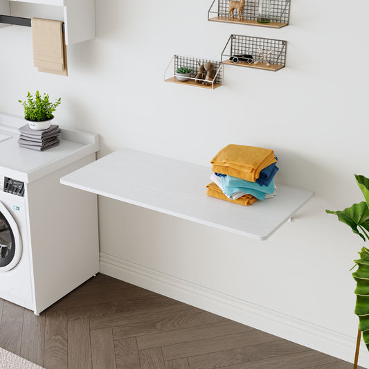 Laundry Room Folding Table, Wall-Mounted Folding Table For Small Spaces, Folding Table, Workbench, Garage & Shed Addition Home Office Laundry Room Home Bar Kitchen & Dining Room