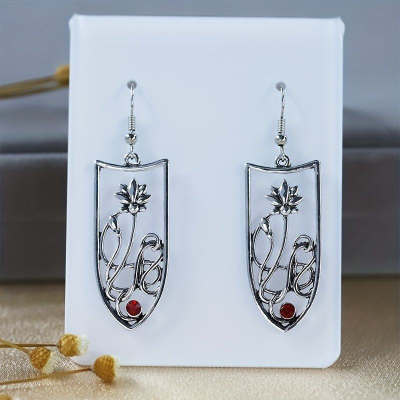 Vintage Bohemian Teardrop Earrings For Women Leaf Turquoise Studs Ethnic Fashion Jewelry