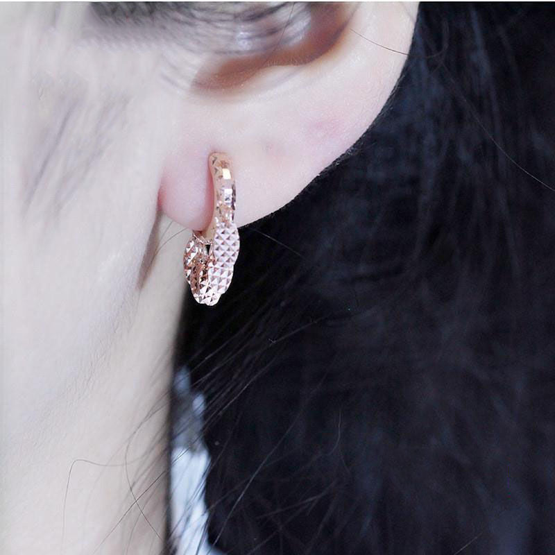 Korean-style Designer Drop Earrings With Colored Gold Ear Clips