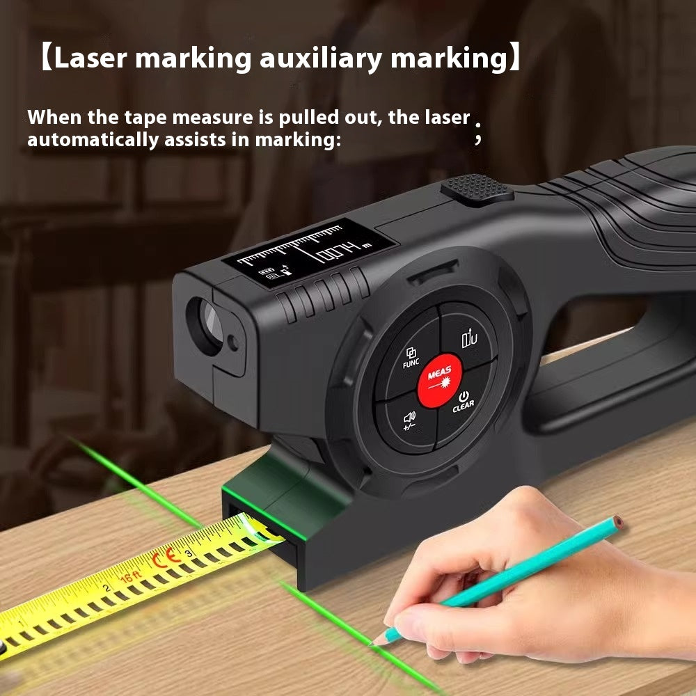 SKTM02 Laser Tape Digital Display Laser Range Finder Three-in-one Intelligent Electronic Measuring Scale Charging