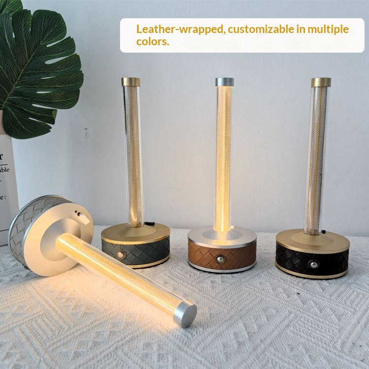 LED Strip Glass Magnetic Night Light Touch-Control USB-Rechargeable Ambiance Desk Lamp