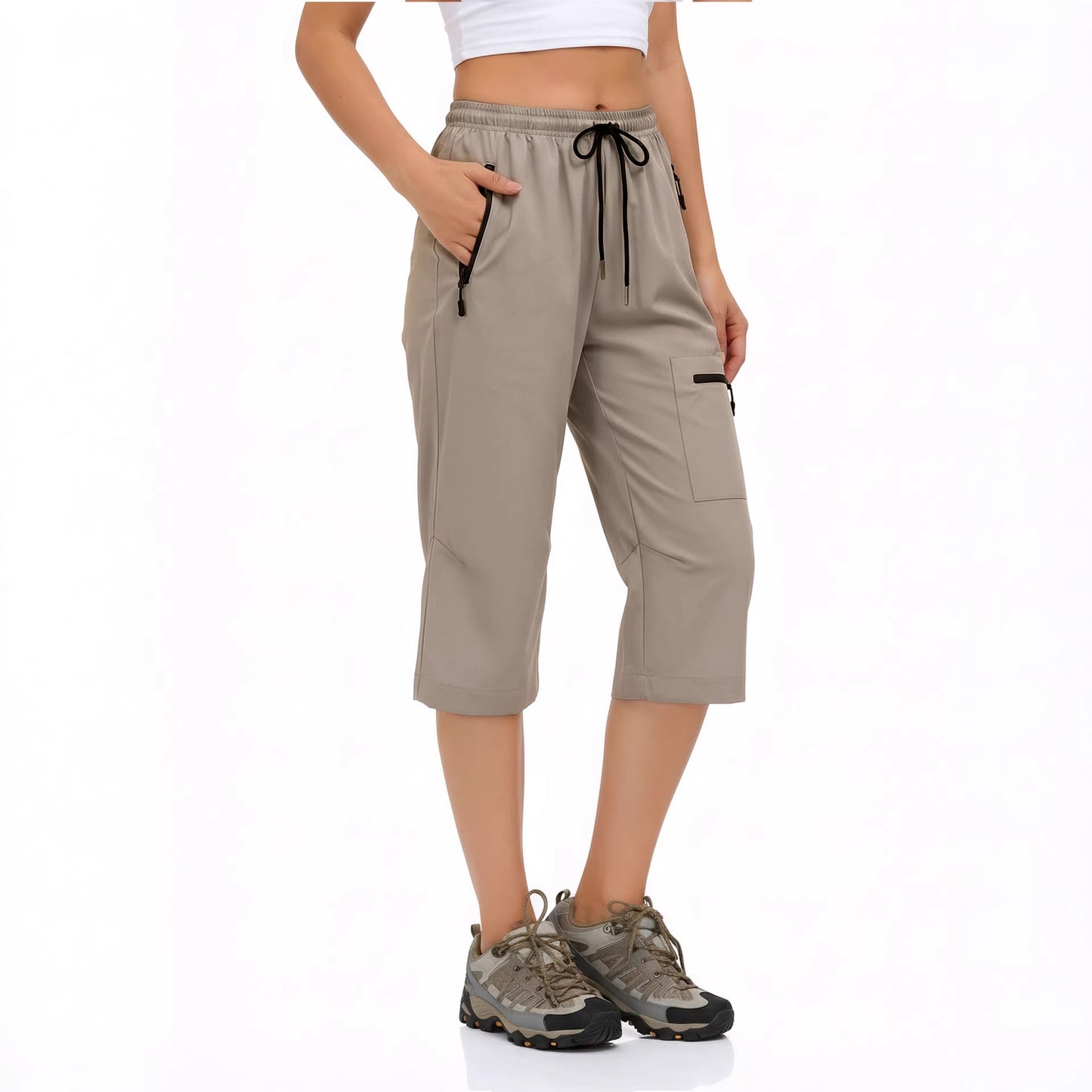 Womens Outdoor Casual Sports Cropped Pants