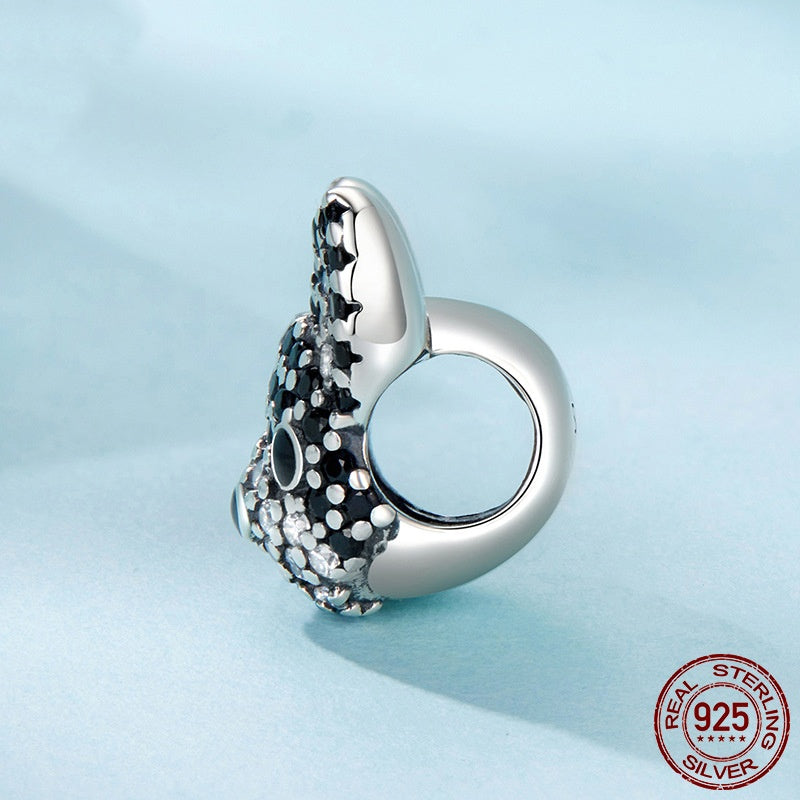 S925 Sterling Silver Boston Dog Bead Accessories