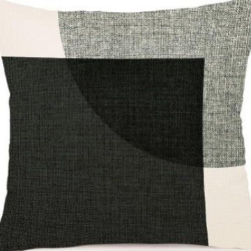 Simple Abstract Art Geometric Sofa Office Linen Pillow Cover