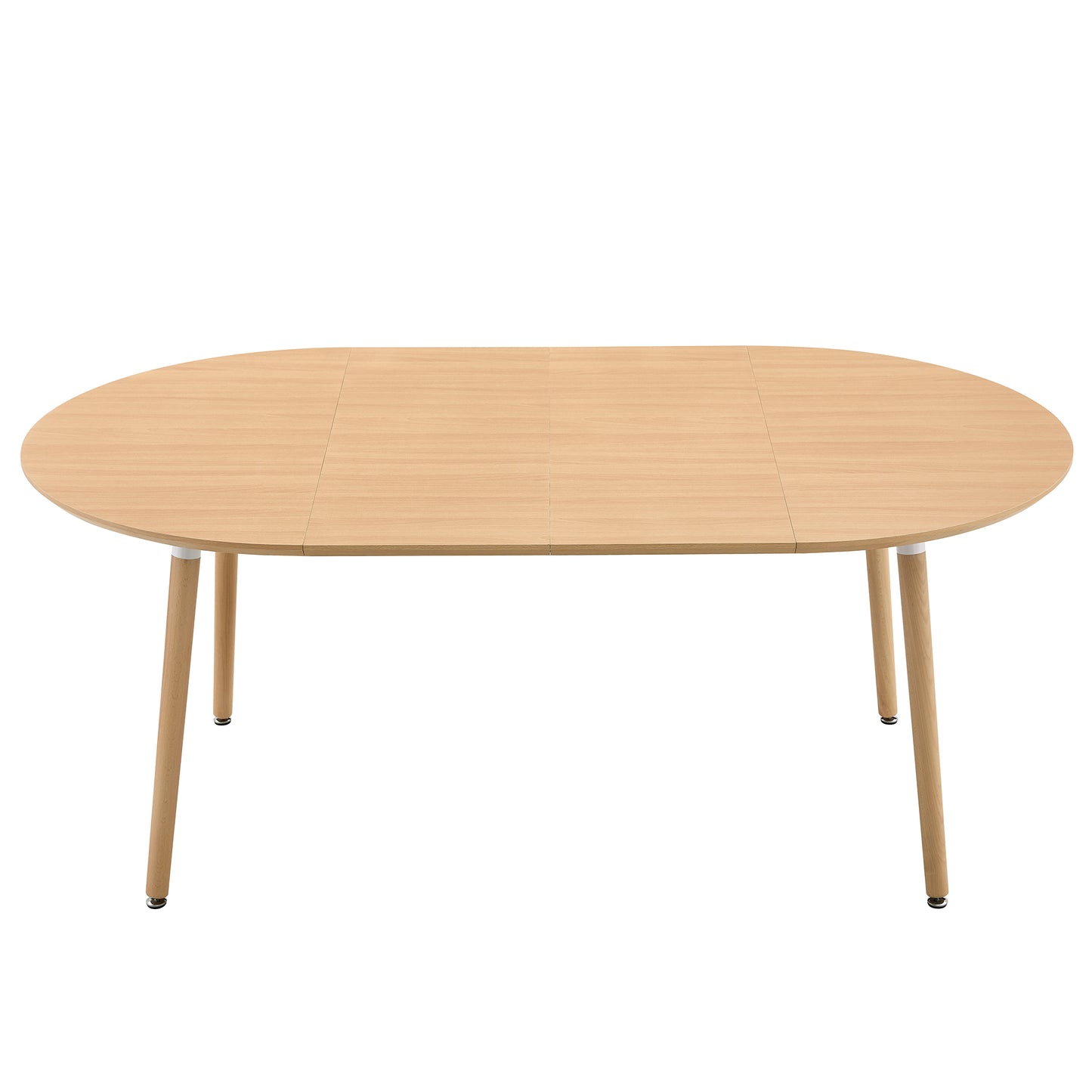 With A Clever Retractable Mechanism, The Wood Grain MDF Table Top And Light Wood Legs And Has A Smooth And Delicate Surface.The Unique Look Creates The Sleek Silhouette Of A Modern Home.