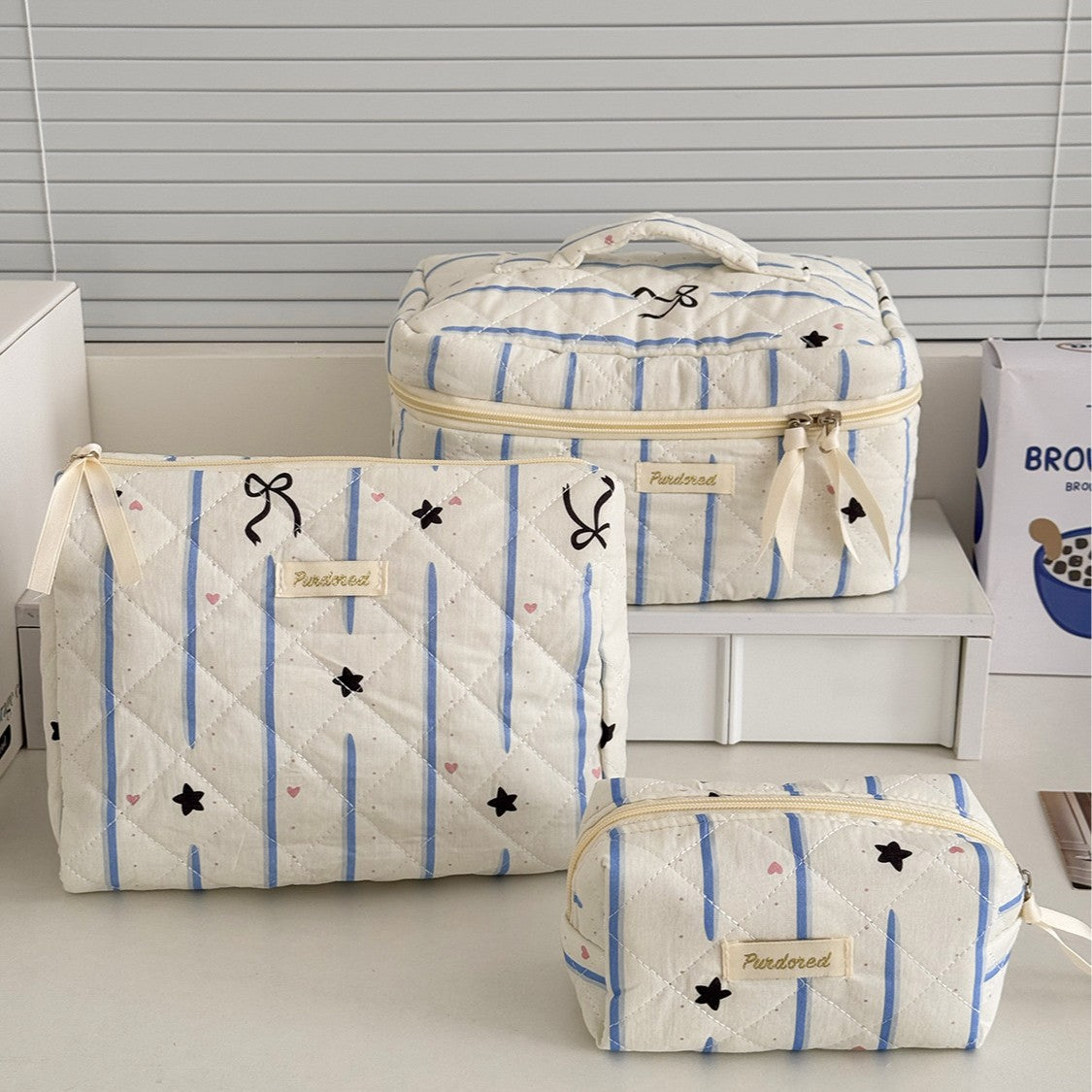 Bow-knot Flower Large-capacity Makeup Bag