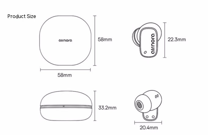 Small Powder Bluetooth Headset Active Noise Reduction Space Sound Effect