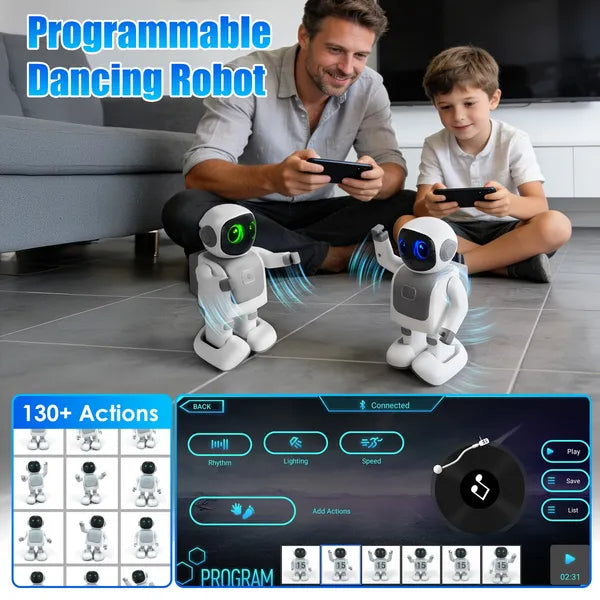 AI Dancing Robot Toy Smart Interactive Learning & Entertainment Robot For Kids With Wireless Music Programmable Moves Voice Assistant