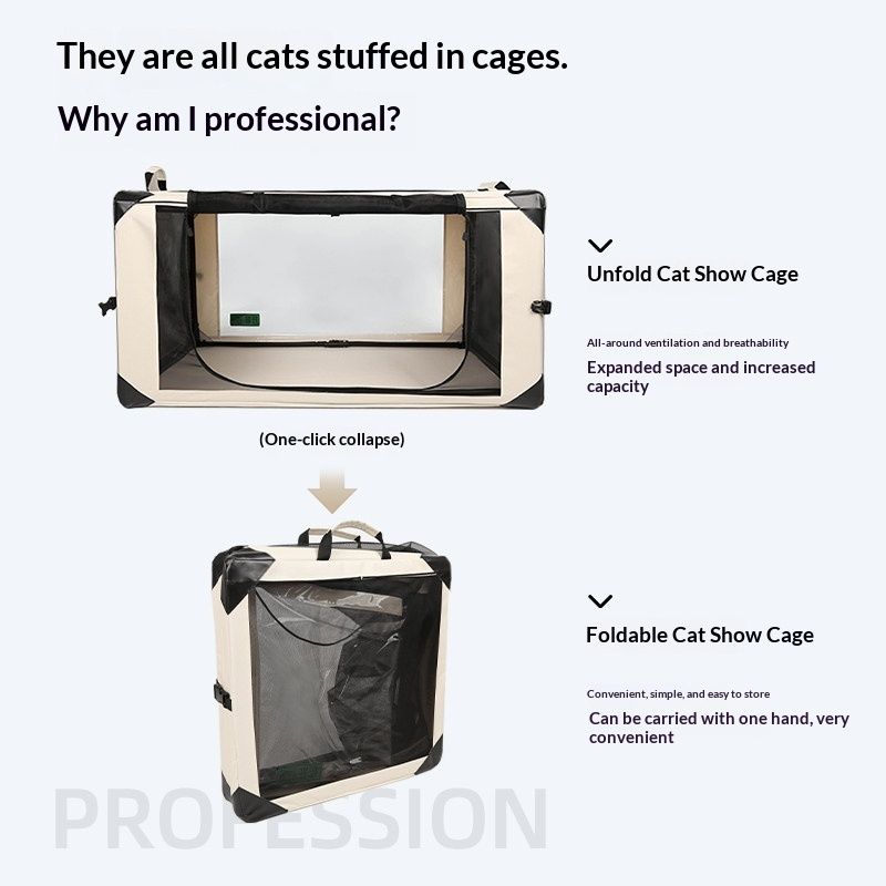 4D Display Of A Transparent Foldable Pet Cage