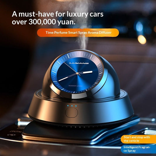 Smart In-car Aromatherapy Clock Ornament With A Light, Long-lasting Fragrance