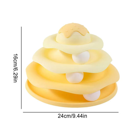 Cat Toys-Ice Cream Track-Lemon Yellow-1 piece