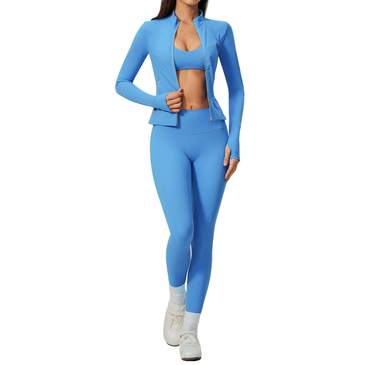 Tight-fitting Quick-drying Three-piece Outdoor Yoga Outfit