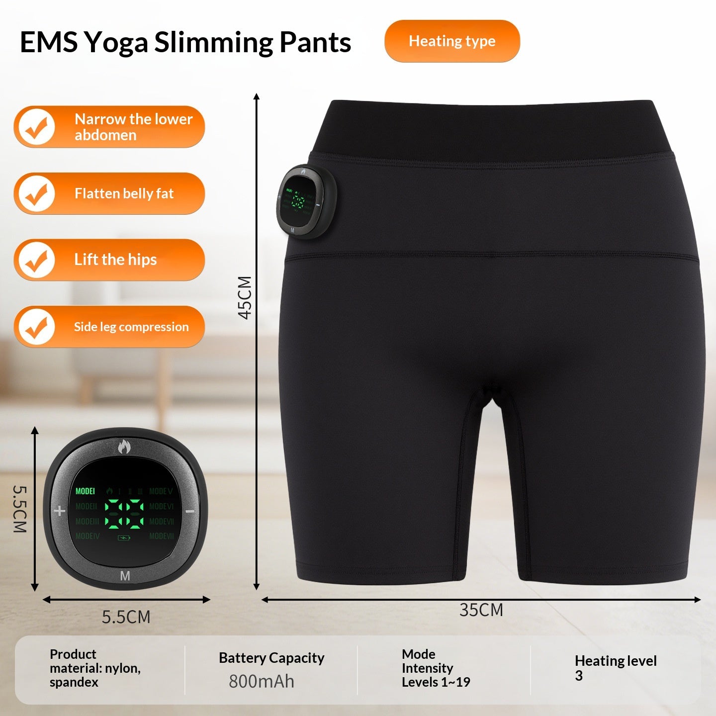 Microcurrent Massage Butt-Lifting Pants With Pulse Shaping For A Firm, Curvy Bottom And Slimmer Legs