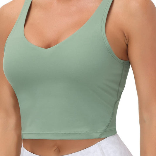 Women's Multi-color Chest Pad Breathable Shockproof Sports Workout Beauty Back Seamless Underwear