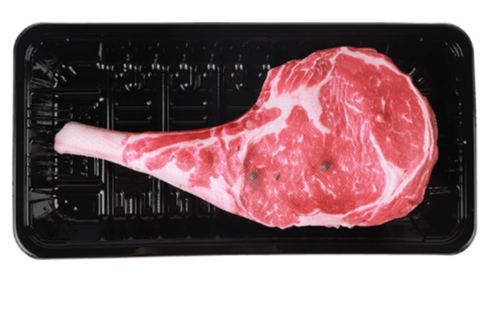 Pet sound toy-Tomahawk steak-red-PP cotton + Oxford cloth-1 piece